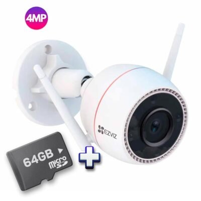Cámara WiFi Exterior H3C 2K + MicroSD 64GB