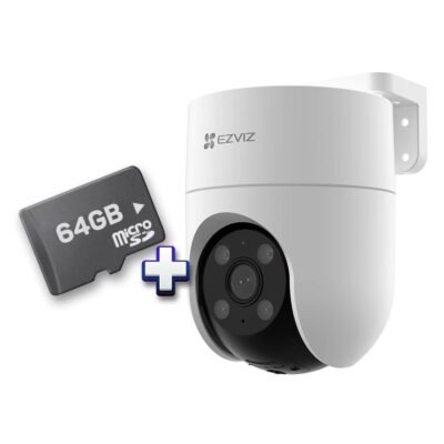 Cámara WiFi Visión Nocturna H8C 2K + MicroSD 64GB